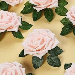 24 Pcs 5 In Artificial Foam Roses Flower Stems