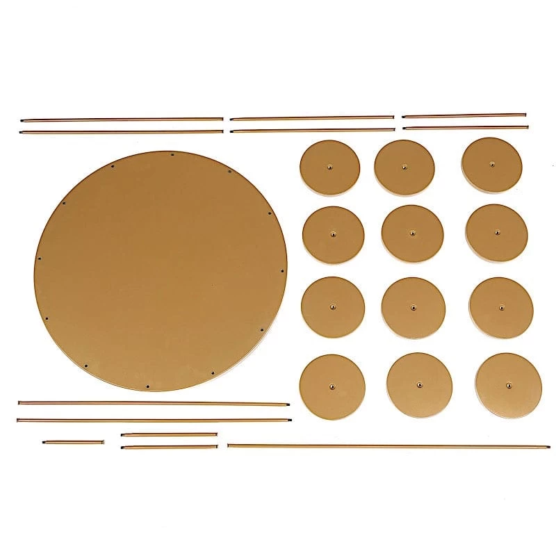 29 In Gold 12 Arm Tiered Round Metal Cupcake Holder Dessert Display Stand - Image 8