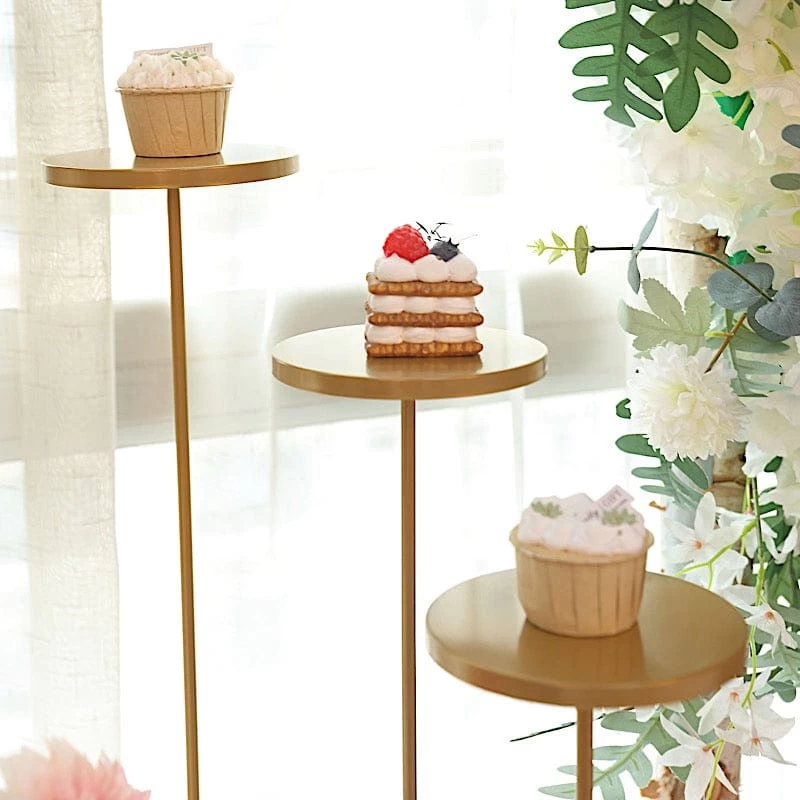 29 In Gold 12 Arm Tiered Round Metal Cupcake Holder Dessert Display Stand - Image 6