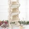 33 In Natural 3 Tier Laser Cut Wooden Cupcake Dessert Display Stand