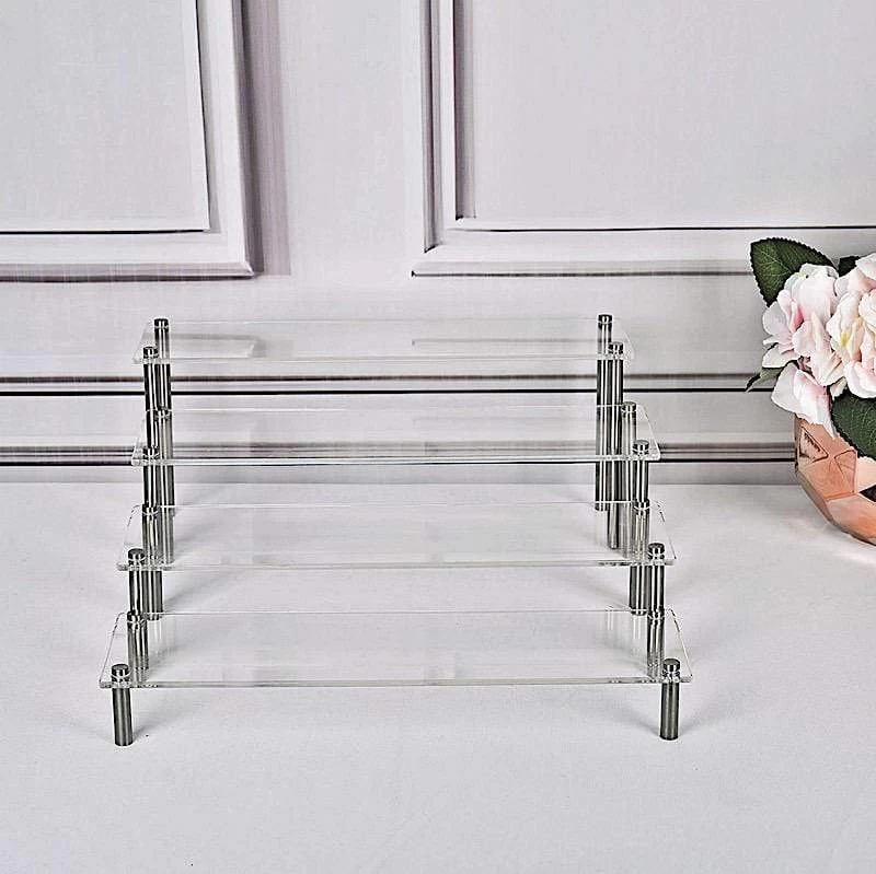4 Acrylic Dessert Stands Cupcake Holders Display Riser - Image 17