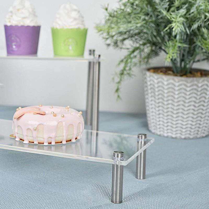 4 Acrylic Dessert Stands Cupcake Holders Display Riser - Image 19