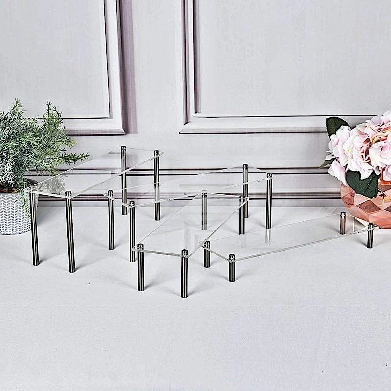 4 Acrylic Dessert Stands Cupcake Holders Display Riser - Image 11