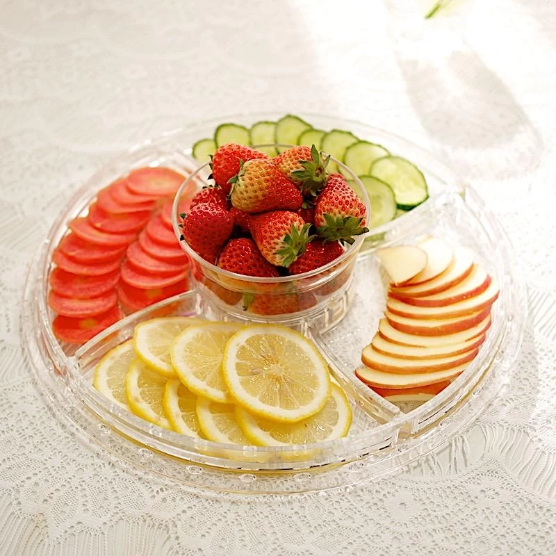 12" Clear Acrylic Cake Stand With Dome 6 In 1 Multifunctional Serving Platter - Image 5