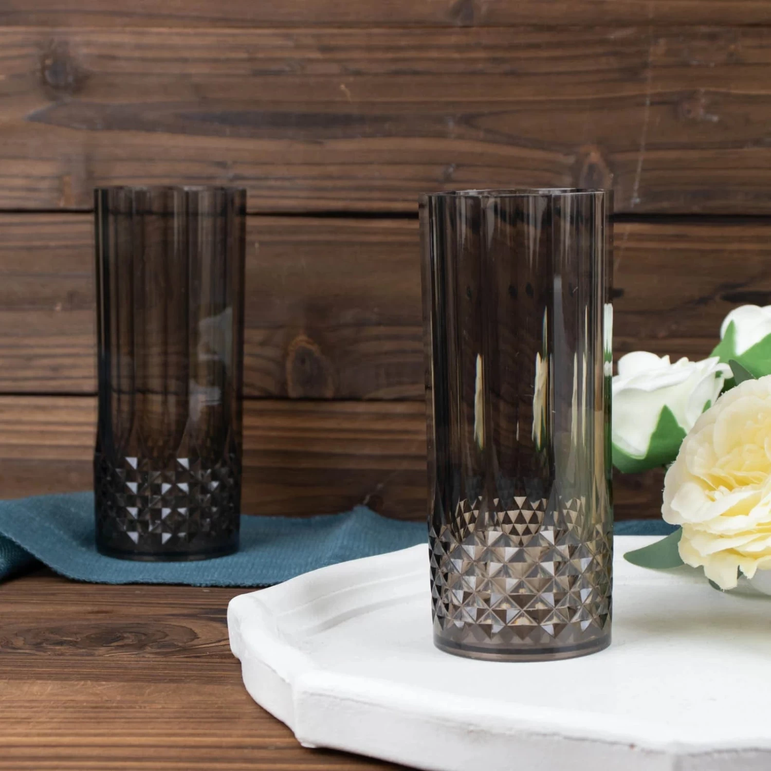 6 Crystal 14 Oz Plastic Disposable Drinking Glasses - Image 16