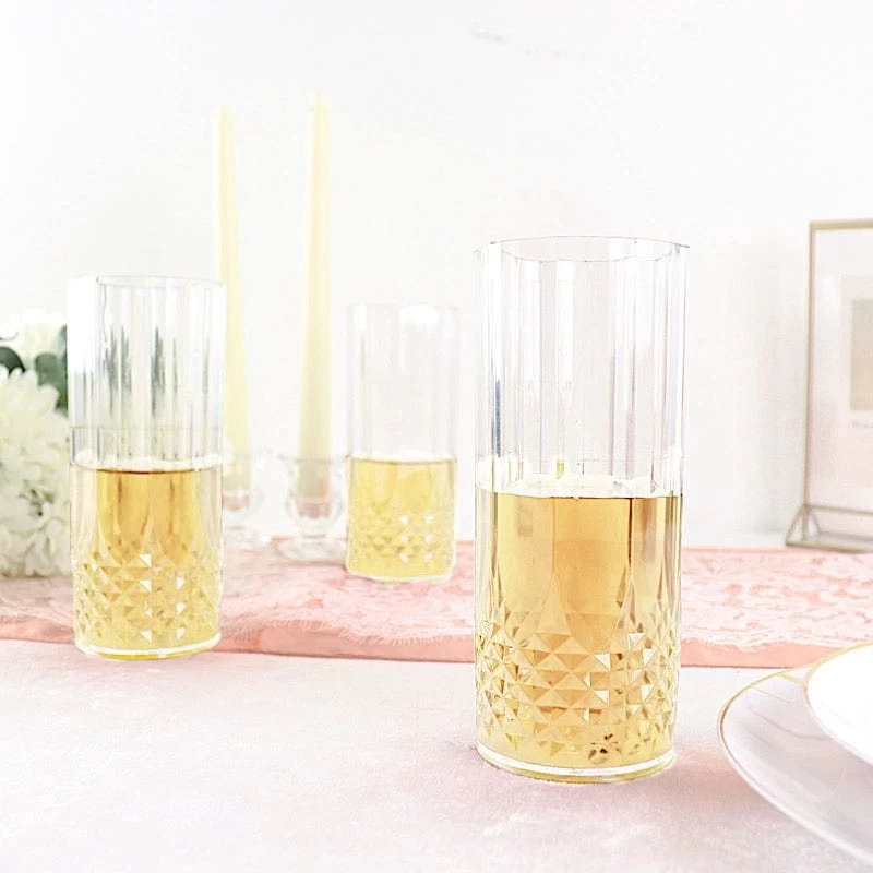 6 Crystal 14 Oz Plastic Disposable Drinking Glasses - Image 7