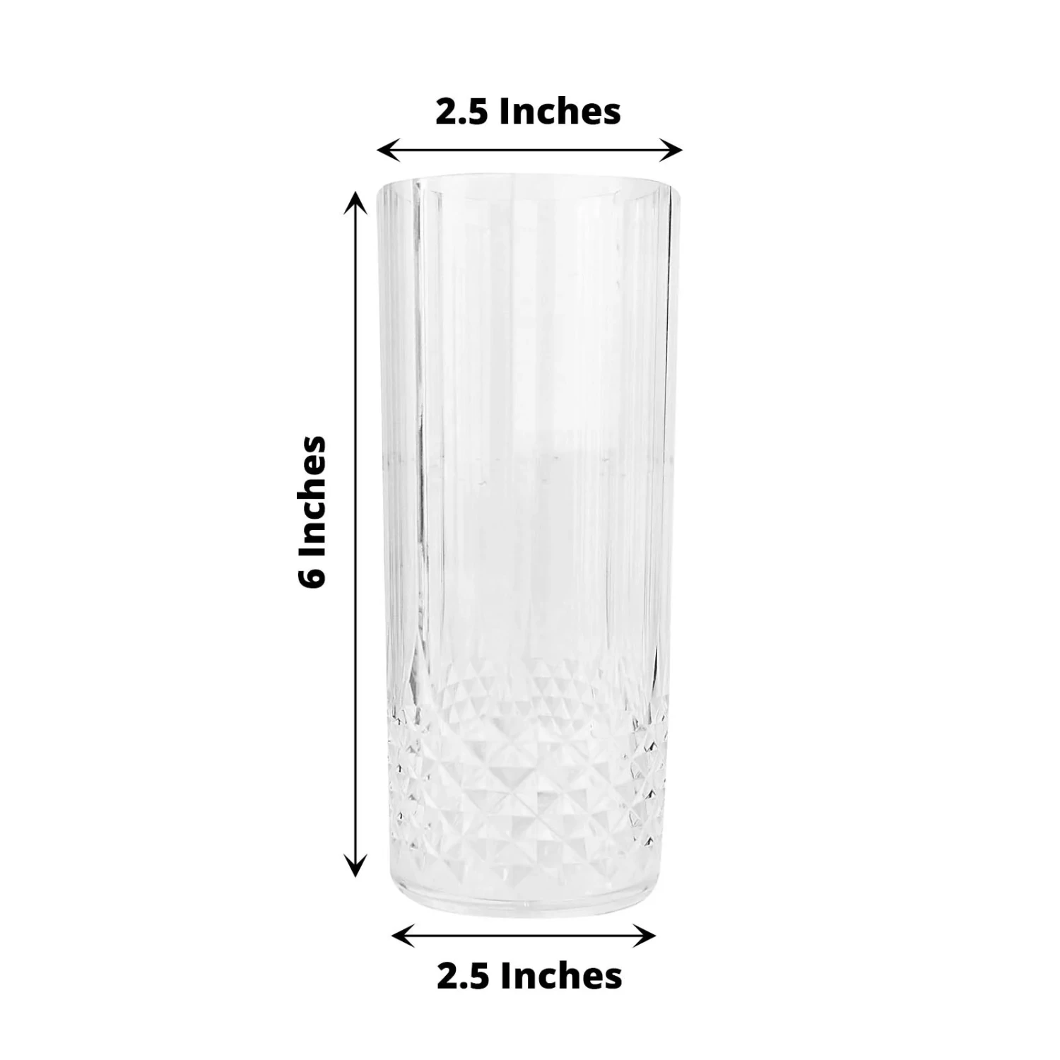 6 Crystal 14 Oz Plastic Disposable Drinking Glasses - Image 2