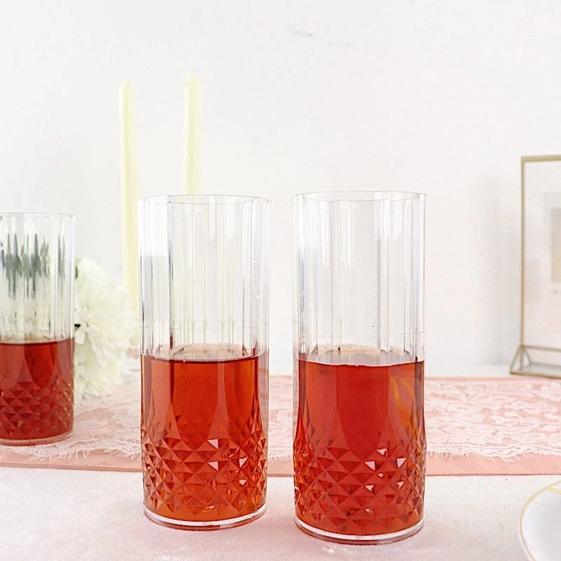 6 Crystal 14 Oz Plastic Disposable Drinking Glasses - Image 6