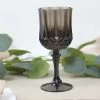 6 Disposable 8 Oz Crystal Cut Goblets Plastic Wine Glasses
