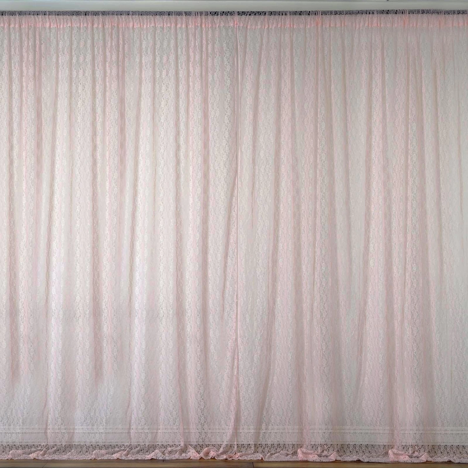 10 Feet X 10 Feet Sheer Lace Backdrop Drapes Curtains Panels - Image 6