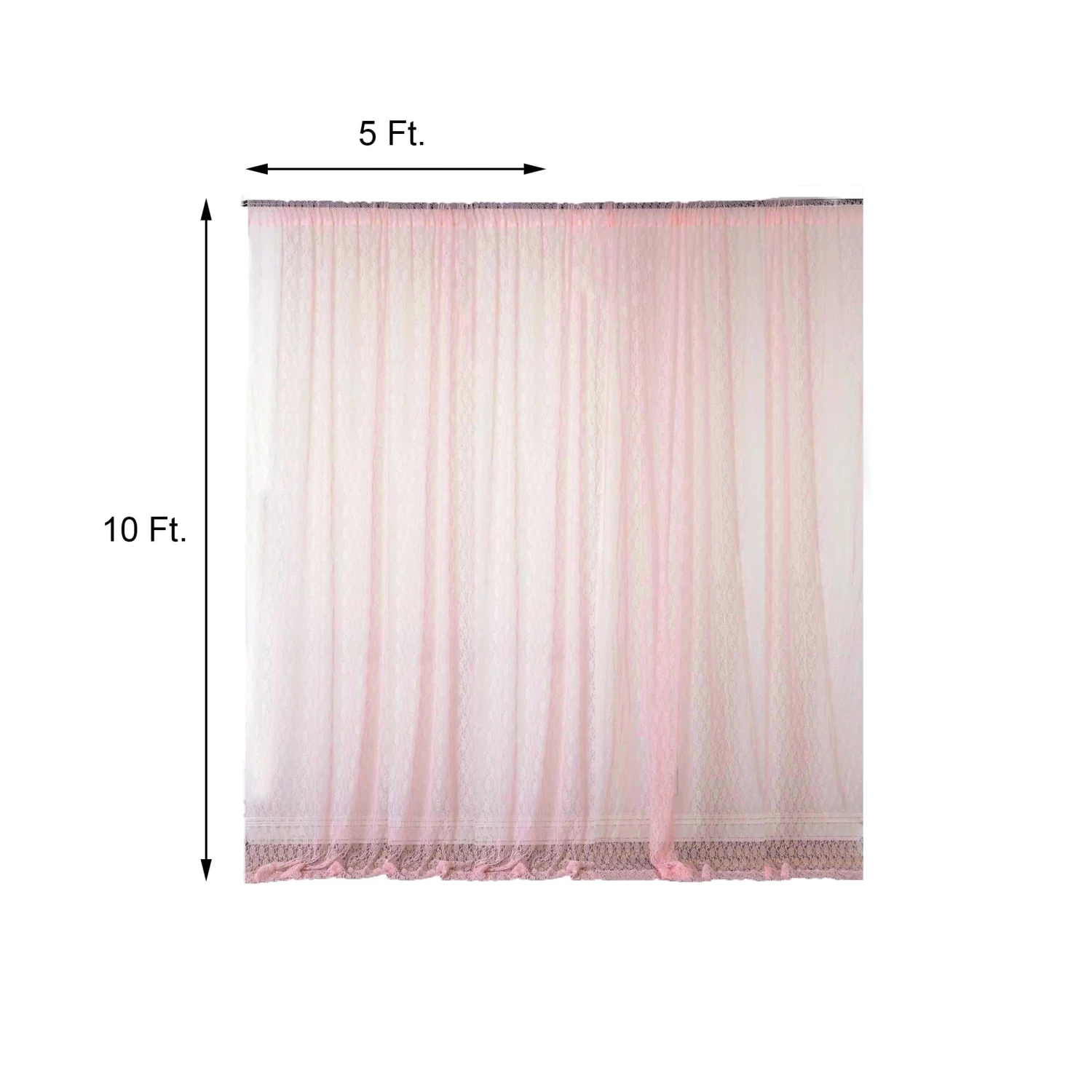 10 Feet X 10 Feet Sheer Lace Backdrop Drapes Curtains Panels - Image 4