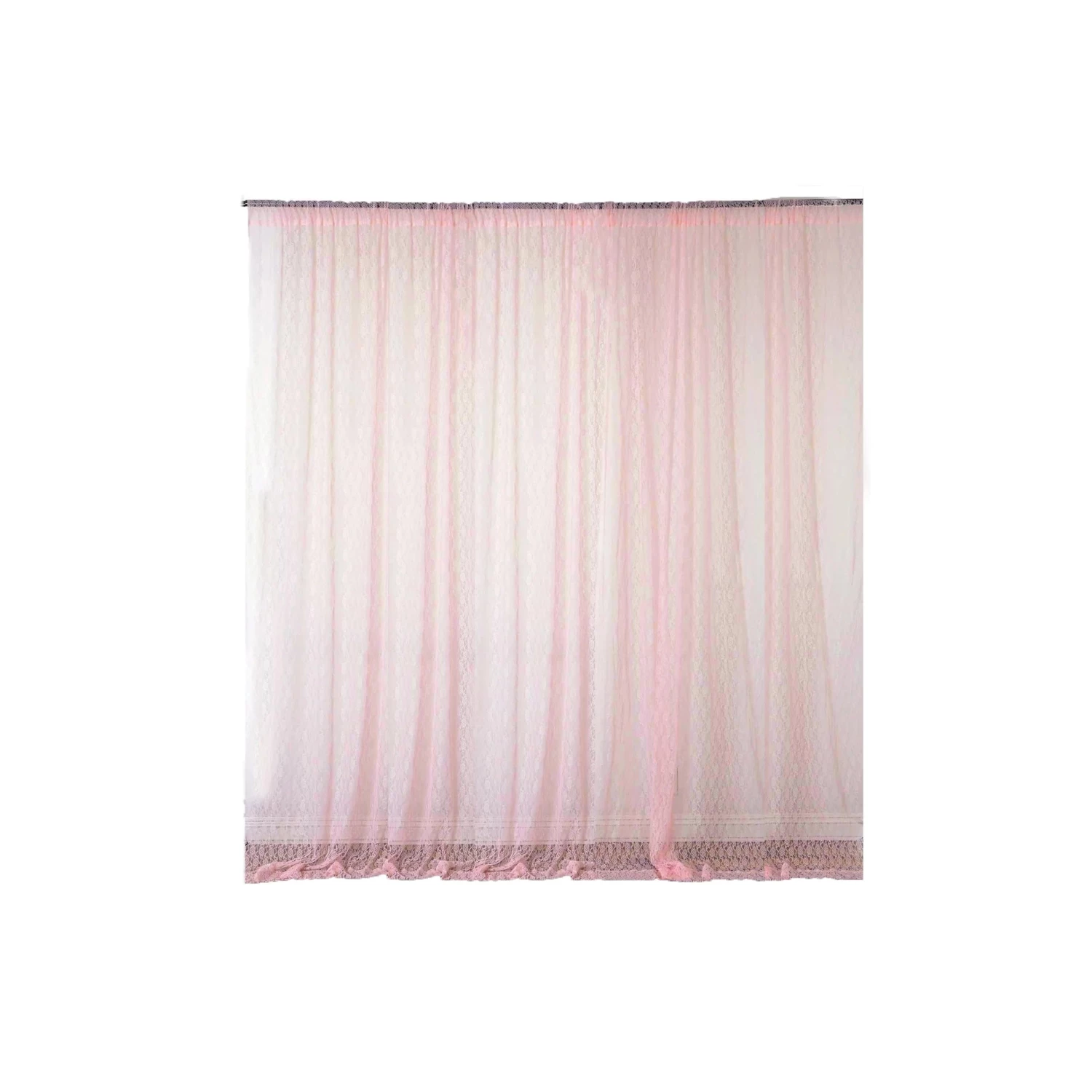 10 Feet X 10 Feet Sheer Lace Backdrop Drapes Curtains Panels - Image 2