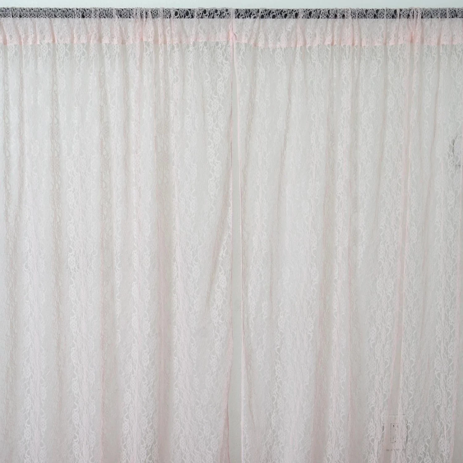 10 Feet X 10 Feet Sheer Lace Backdrop Drapes Curtains Panels - Image 3