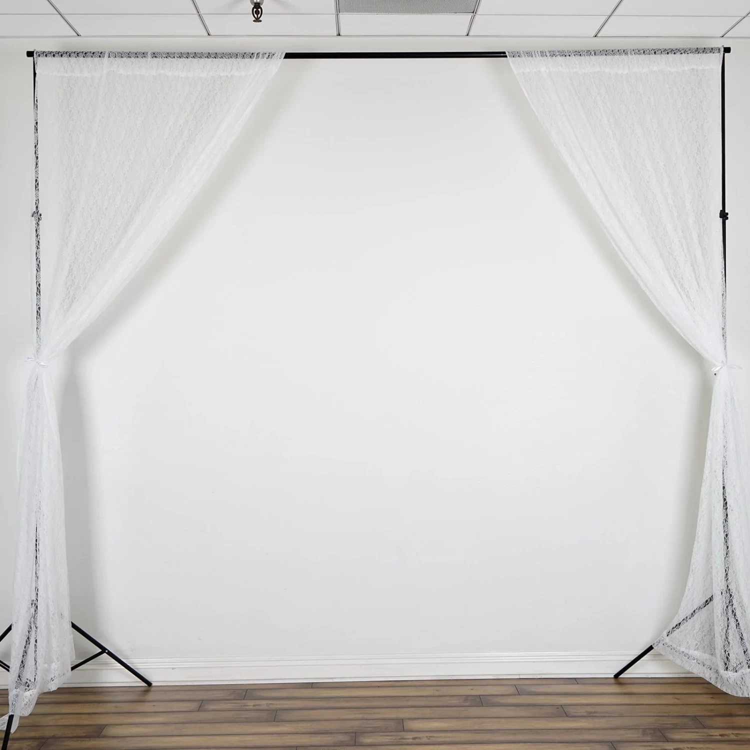 10 Feet X 10 Feet Sheer Lace Backdrop Drapes Curtains Panels - Image 11