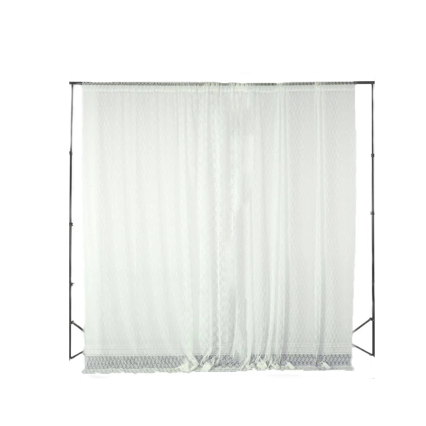 10 Feet X 10 Feet Sheer Lace Backdrop Drapes Curtains Panels - Image 8