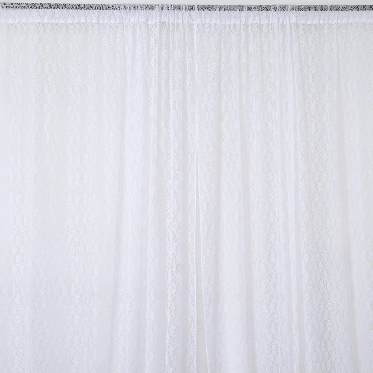 10 Feet X 10 Feet Sheer Lace Backdrop Drapes Curtains Panels - Image 15