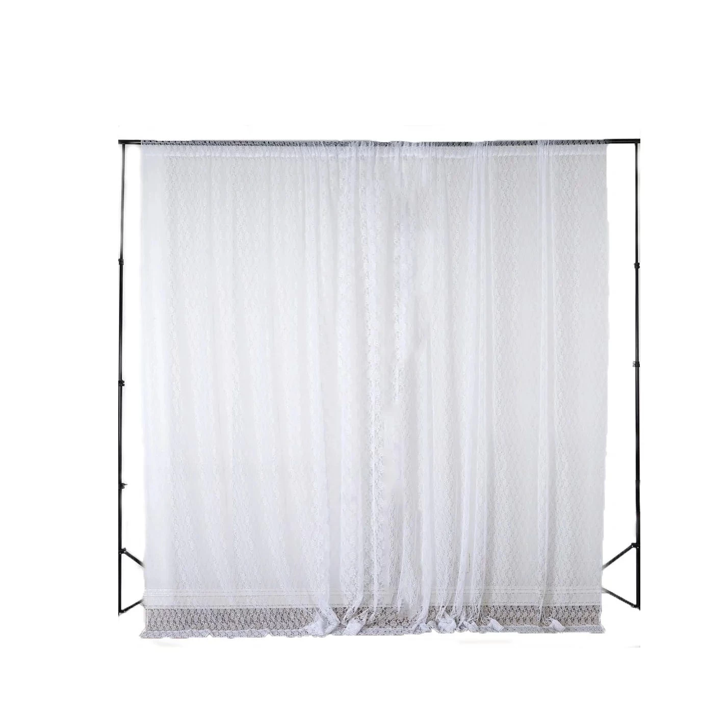 10 Feet X 10 Feet Sheer Lace Backdrop Drapes Curtains Panels - Image 14