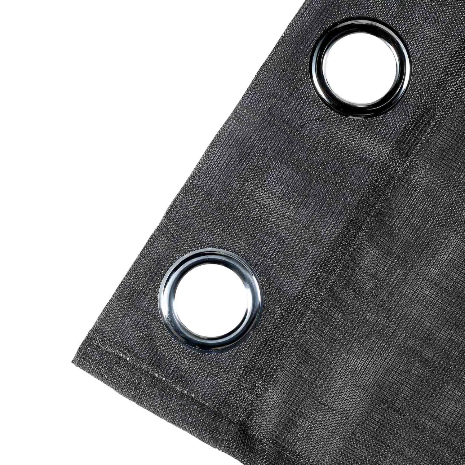 2 Pcs 52x64 In Faux Linen Curtains With Chrome Grommets - Image 6