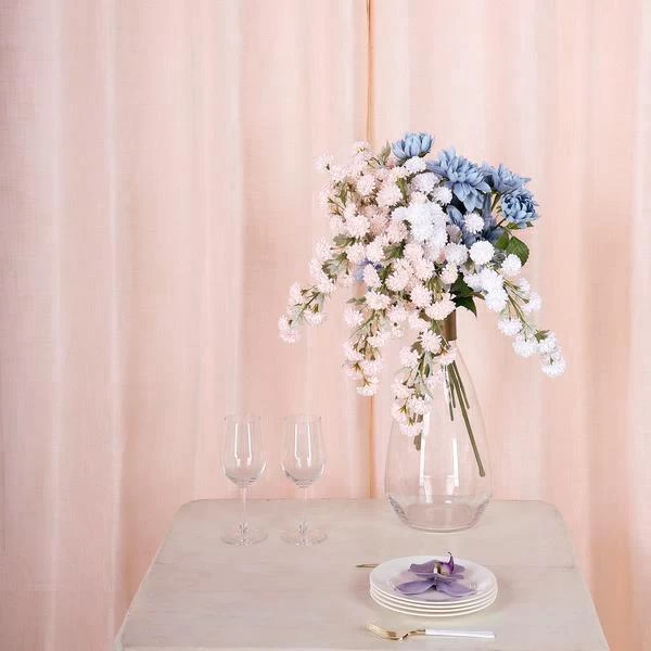 2 Pcs 52x64 In Faux Linen Curtains With Chrome Grommets - Image 17