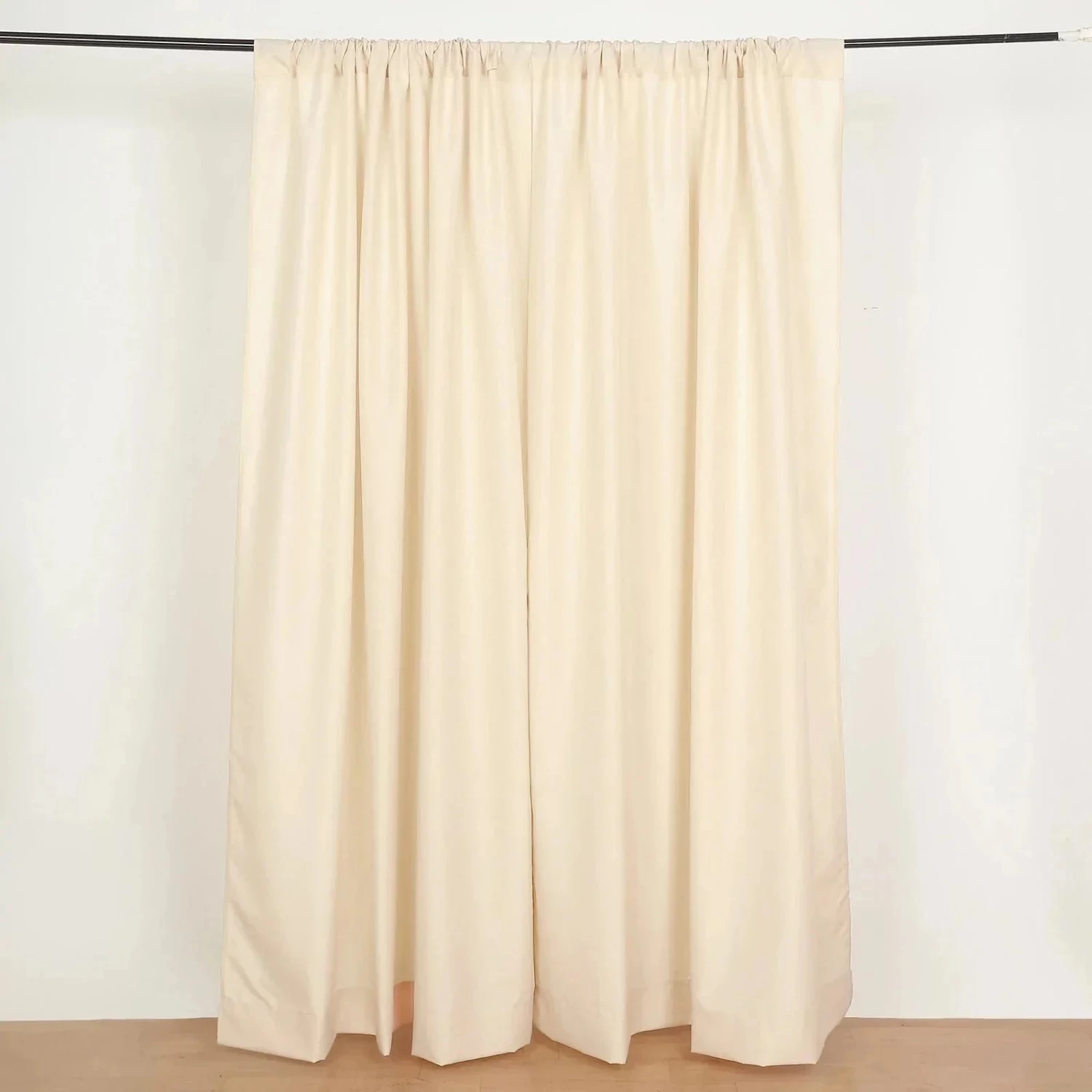 2 Panels 8 Feet Polyester Drapery Backdrop Curtains With Rod Pockets - Image 7