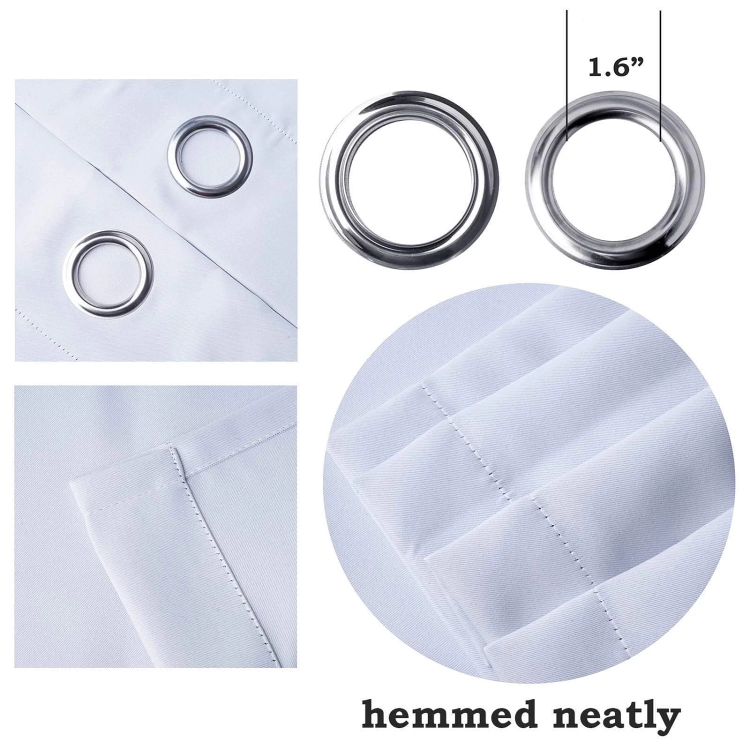 2 Pcs 52" X 108" Faux Linen Sheer Stripe Window Curtains Drapes Panels - Image 3