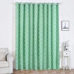 2 Pcs 52" X 108" Lattice Design Blackout Window Curtains Drapes Panels With Grommet Top