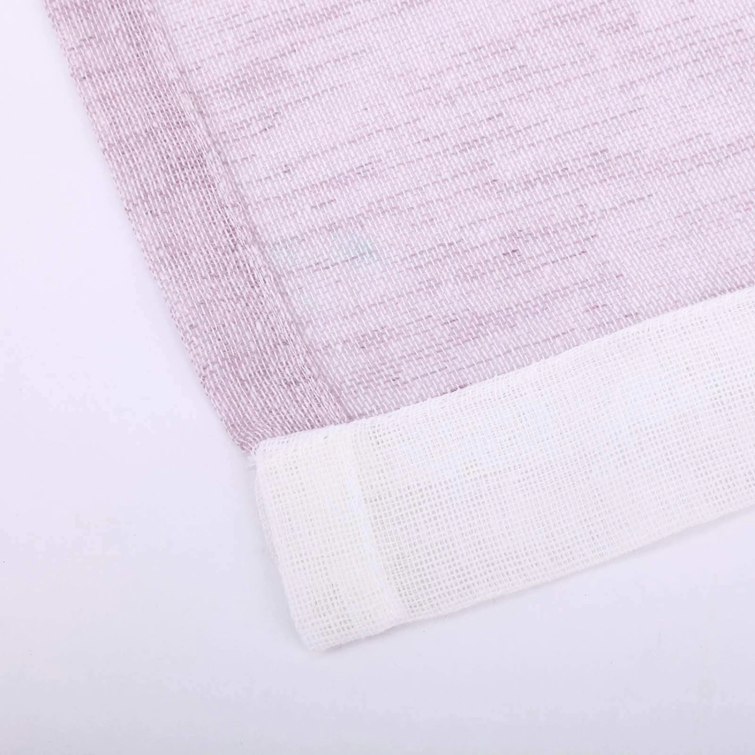 2 Pcs 52" X 84" Faux Linen Sheer Stripe Window Curtains Drapes Panels - Image 4