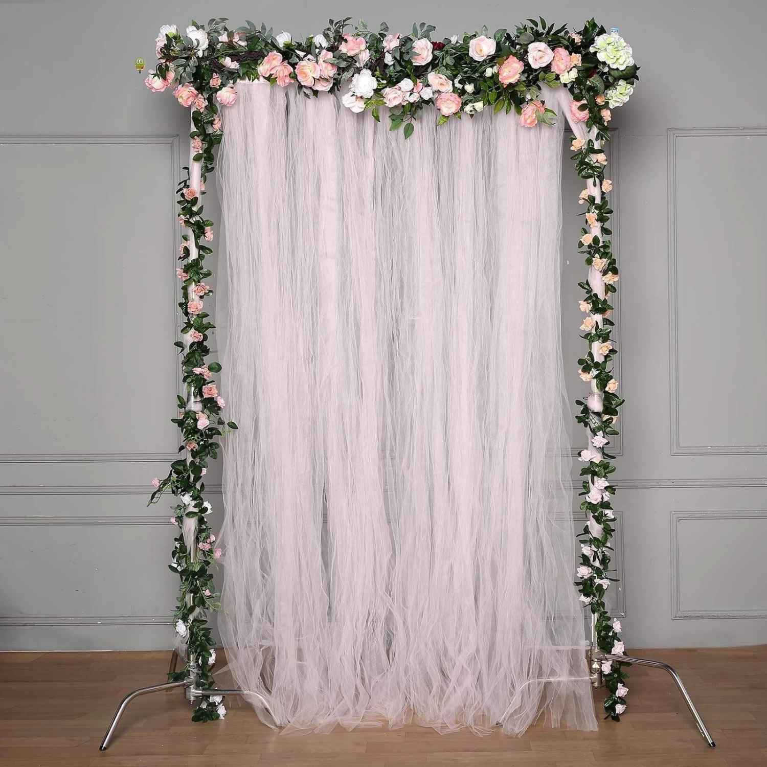 5 Feet X 10 Feet Sheer Tulle Curtain Backdrop Panels - Image 2