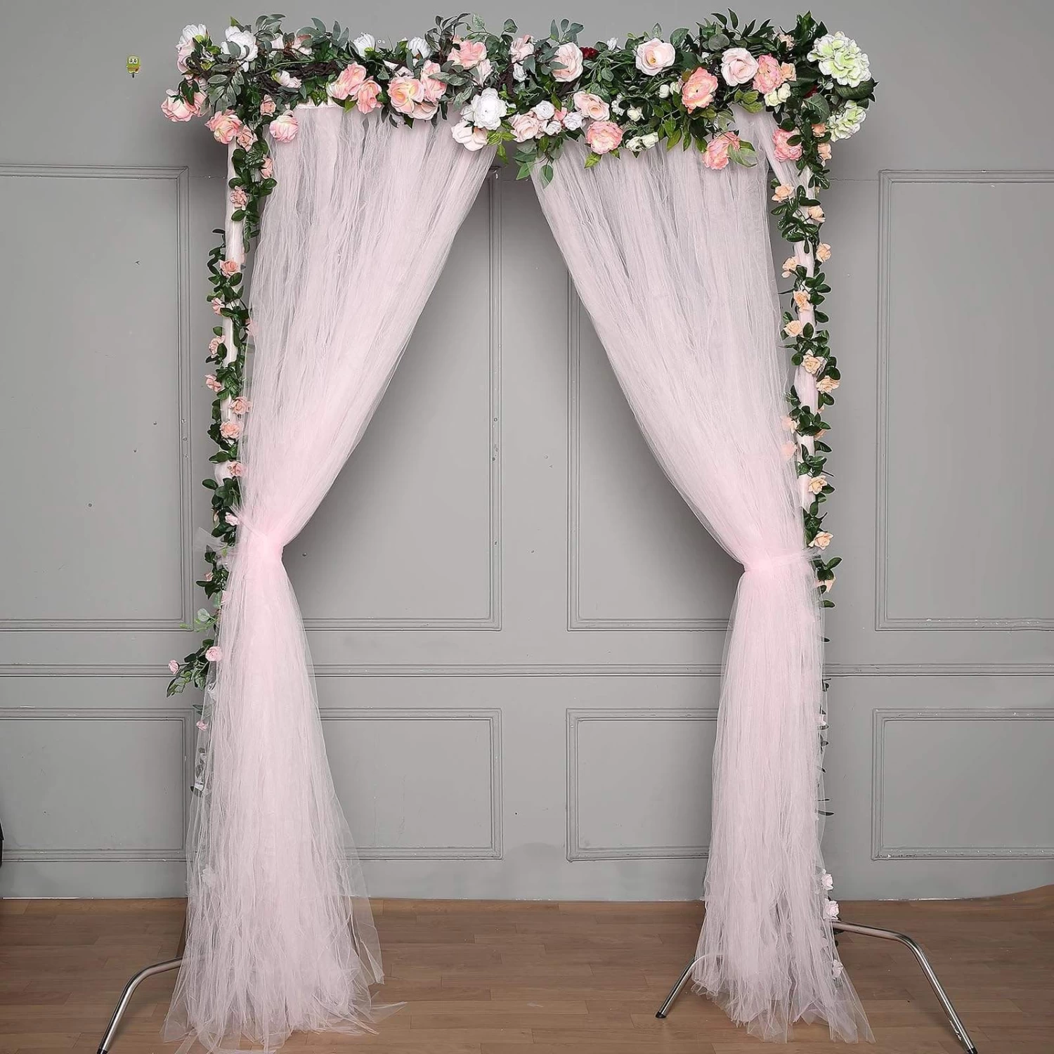 5 Feet X 10 Feet Sheer Tulle Curtain Backdrop Panels - Image 5