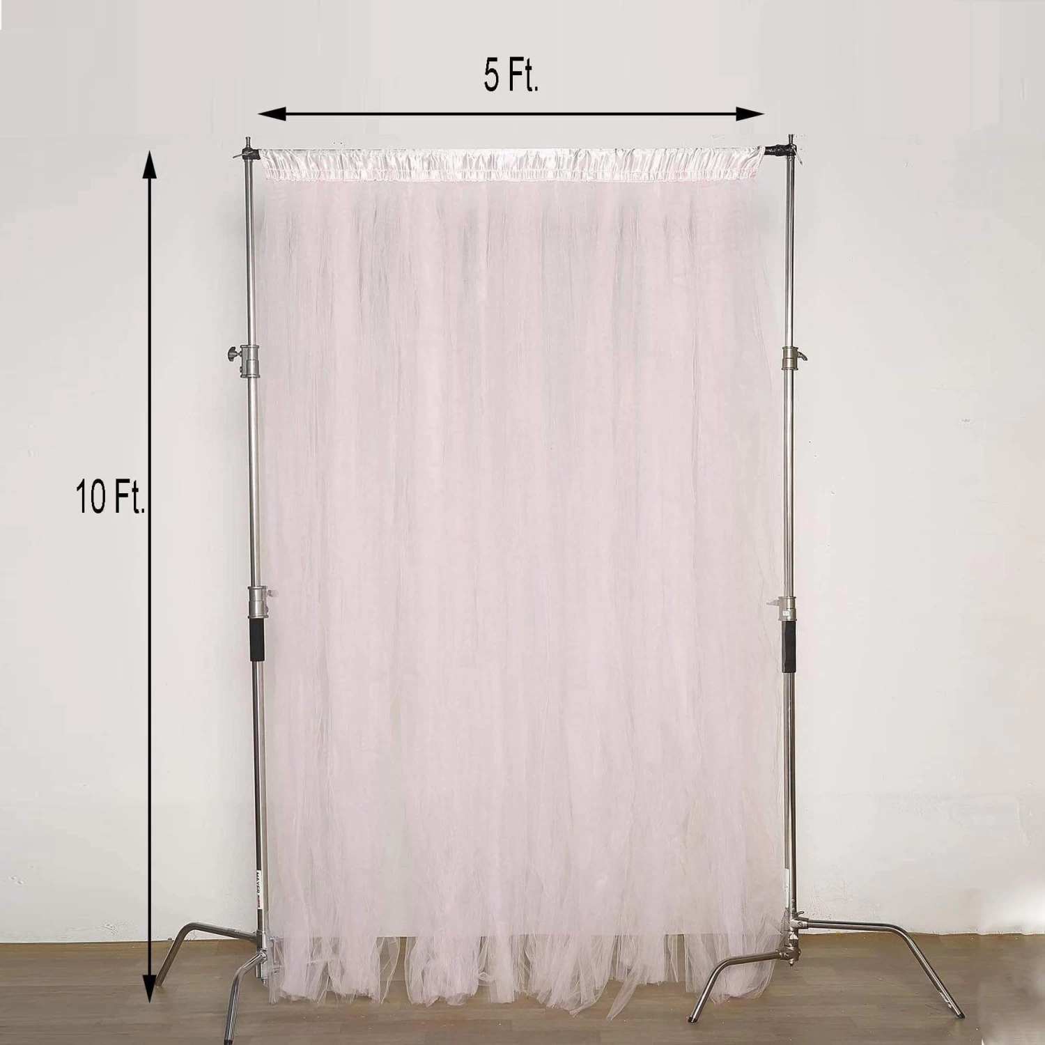5 Feet X 10 Feet Sheer Tulle Curtain Backdrop Panels - Image 6