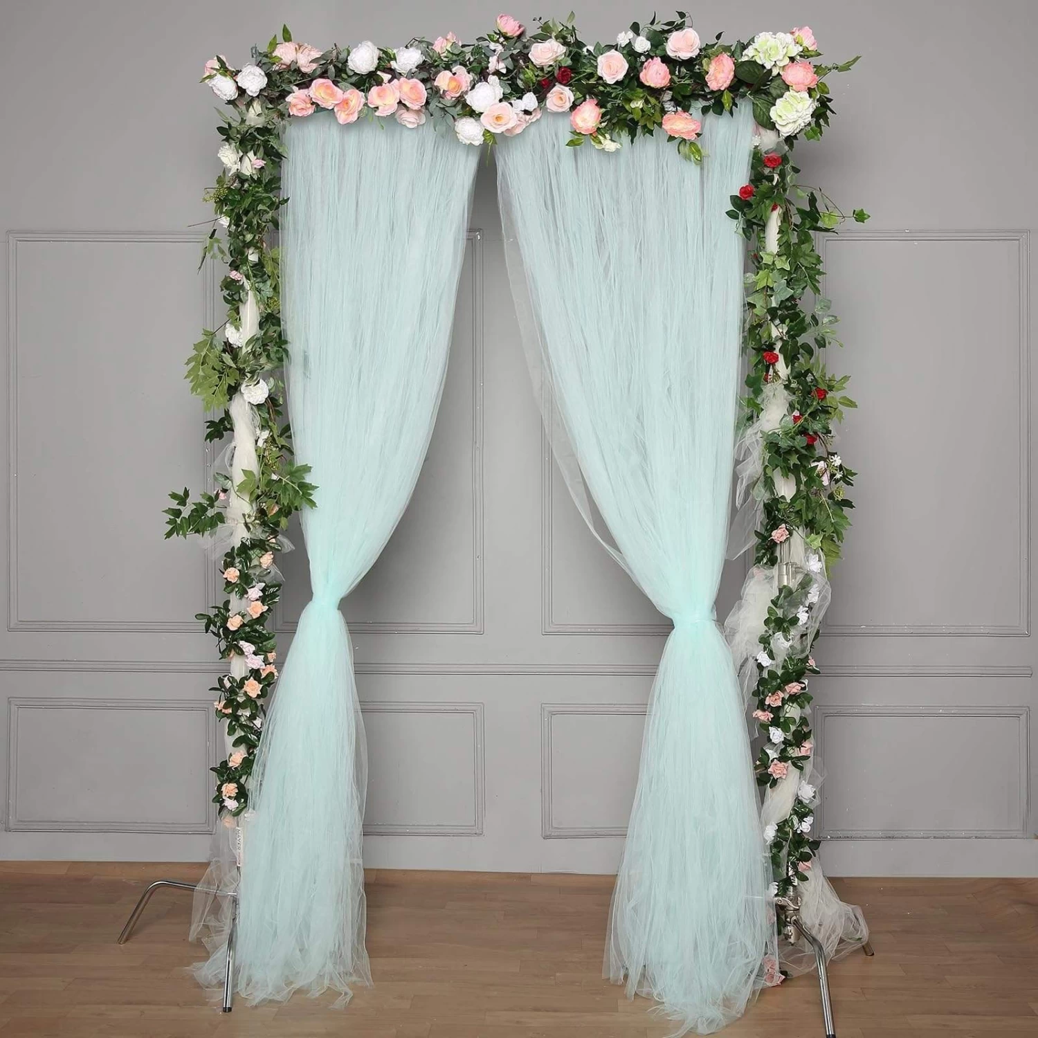5 Feet X 10 Feet Sheer Tulle Curtain Backdrop Panels - Image 19