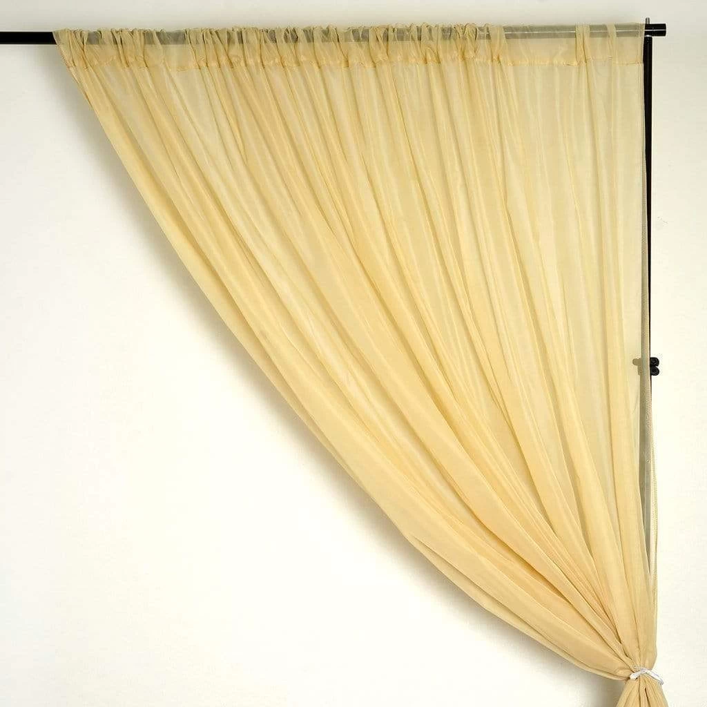 52 X 108-Inch Sheer Organza Backdrop Window Drapes Curtains Panels - Image 8
