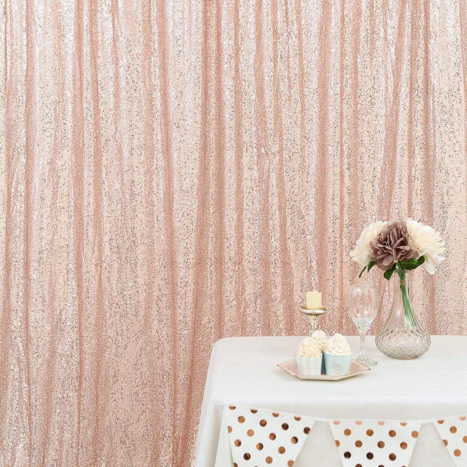 8 Feet X 8 Feet Sequin Backdrop Curtain - Image 5