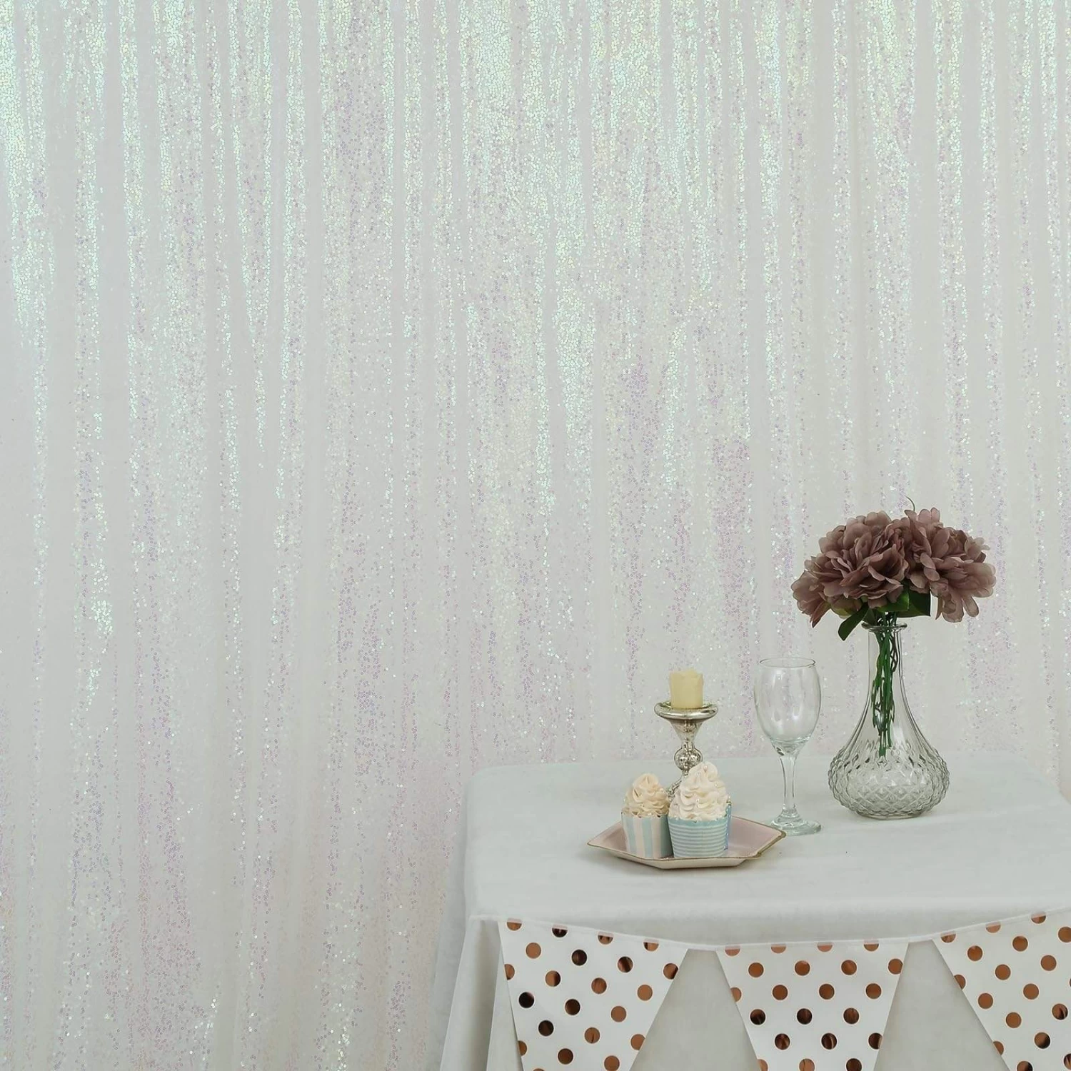 8 Feet X 8 Feet Sequin Backdrop Curtain - Image 12