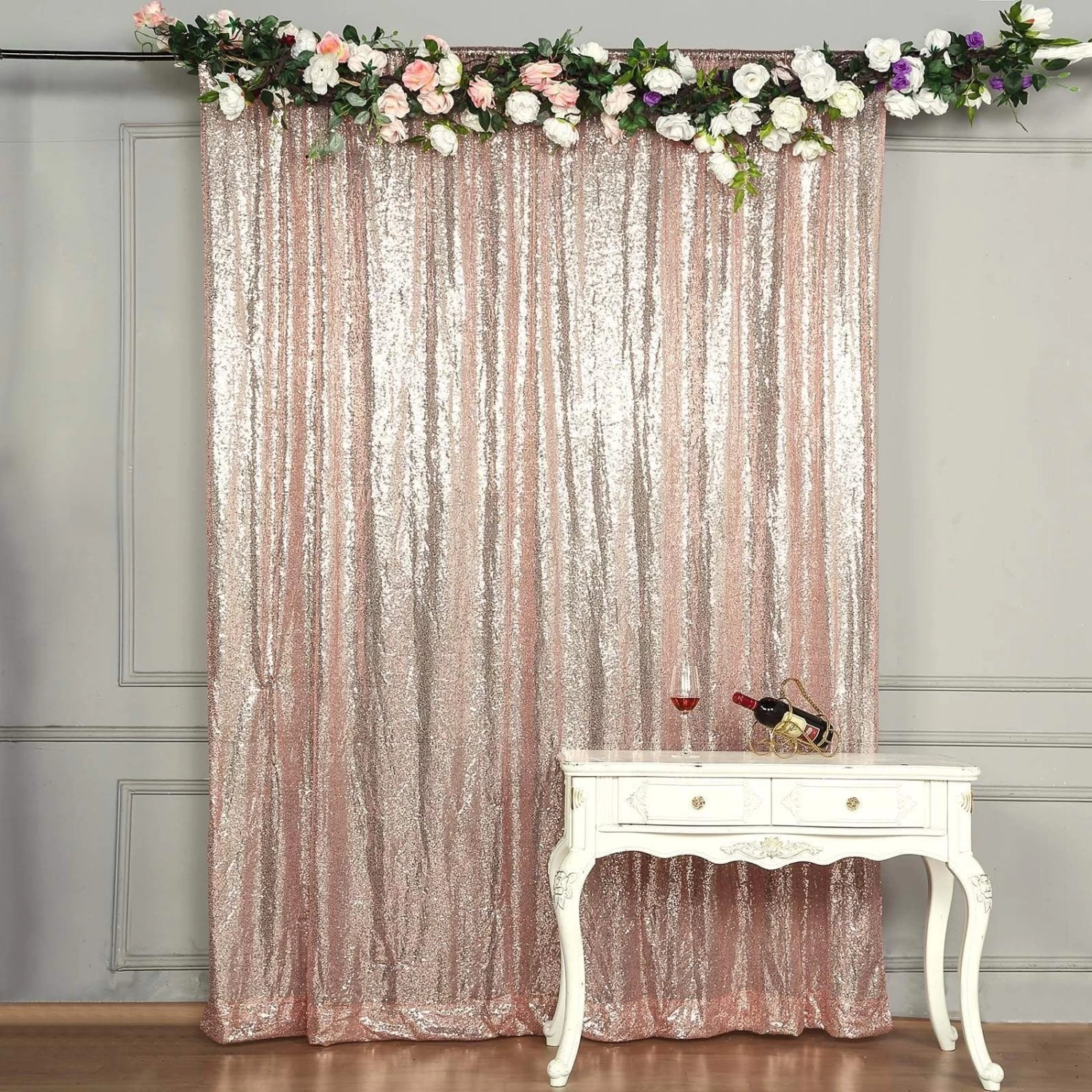 8 Feet X 8 Feet Sequin Backdrop Curtain