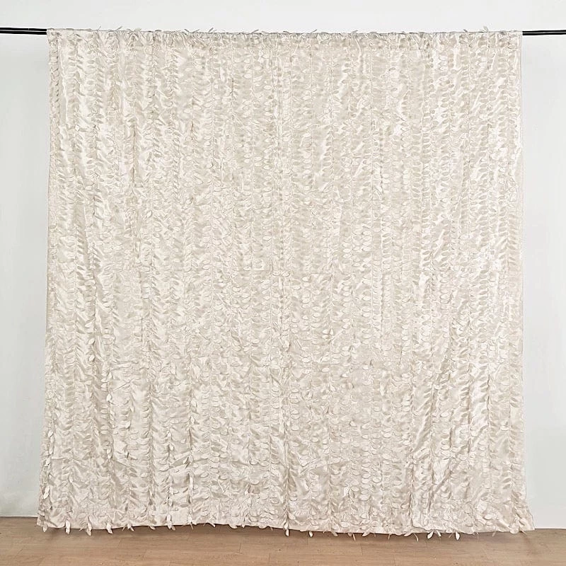 8x8 Feet Leaf Petal Taffeta Curtain Panel Photography Backdrop Drape - Image 8