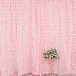 8x8 Feet Satin Curtain Rosette Wedding Photography Backdrop Panel
