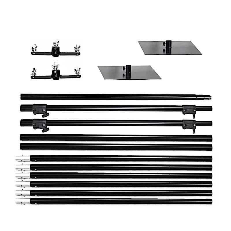 10 Feet Black Dual Cross Bar Photo Backdrop Stand - Image 5