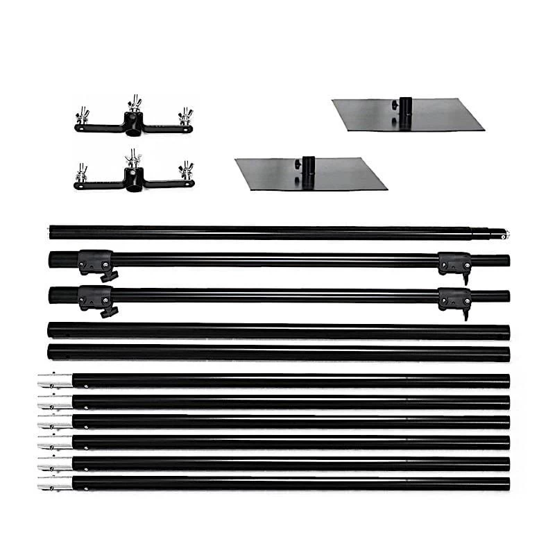 10 Feet Black Dual Cross Bar Photo Backdrop Stand - Image 17