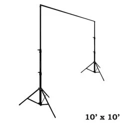 10 Feet X 10 Feet Black Photo Backdrop Stand Kit