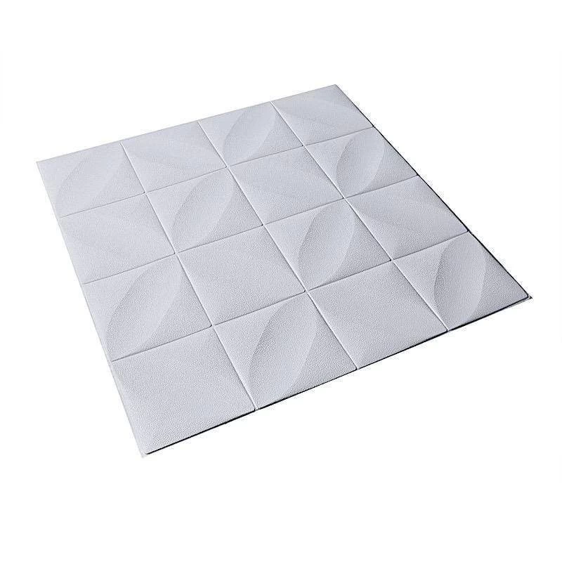 10 White 28 In Self Adhesive Diamond Foam Wall Panels - Image 8