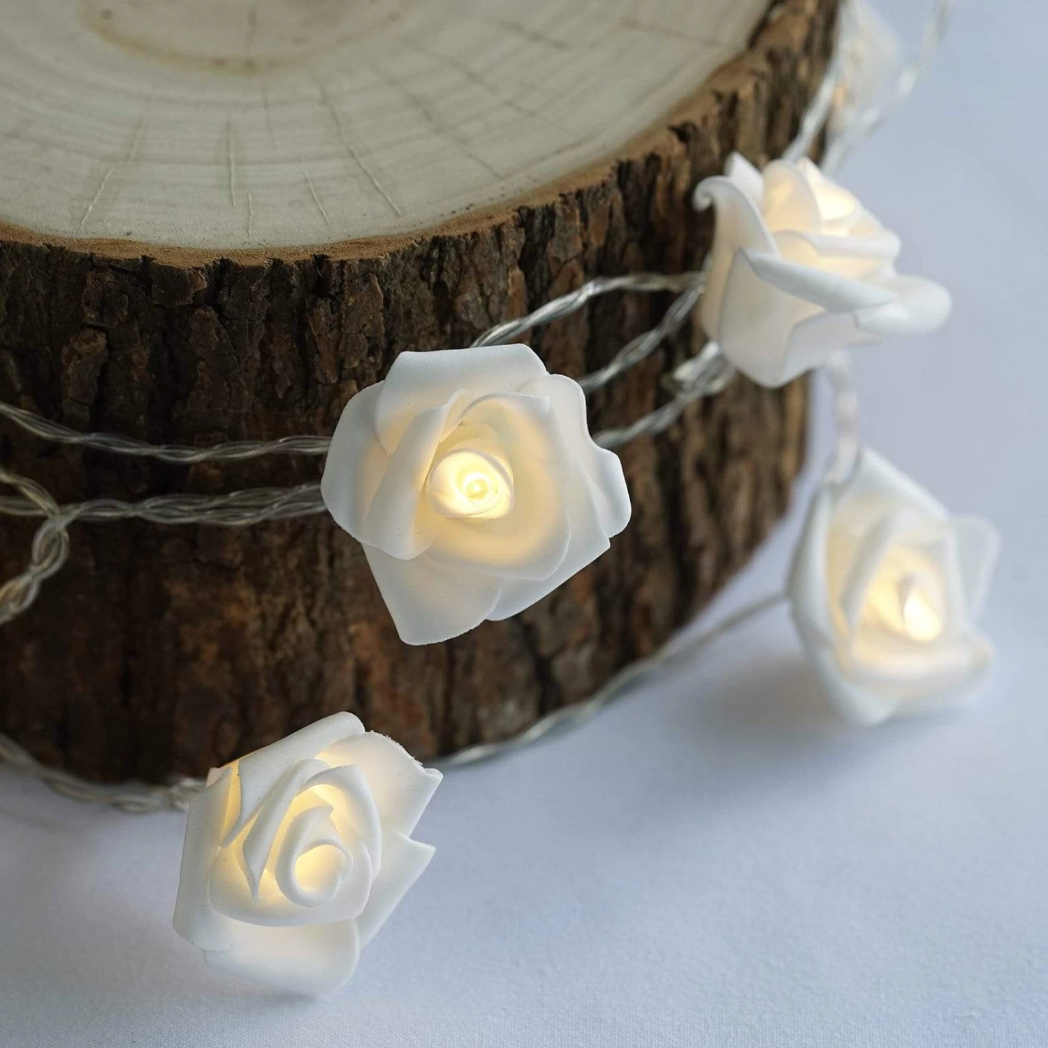 108 In Clear LED Rose Flowers Fairy Lights For Backdrops - Image 5