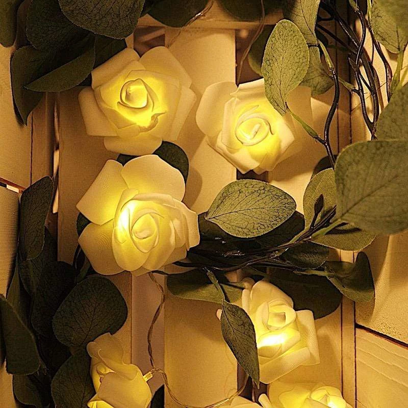 108 In Clear LED Rose Flowers Fairy Lights For Backdrops - Image 11