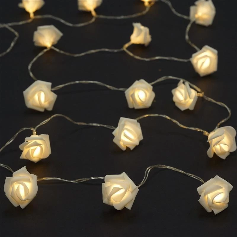 108 In Clear LED Rose Flowers Fairy Lights For Backdrops - Image 2