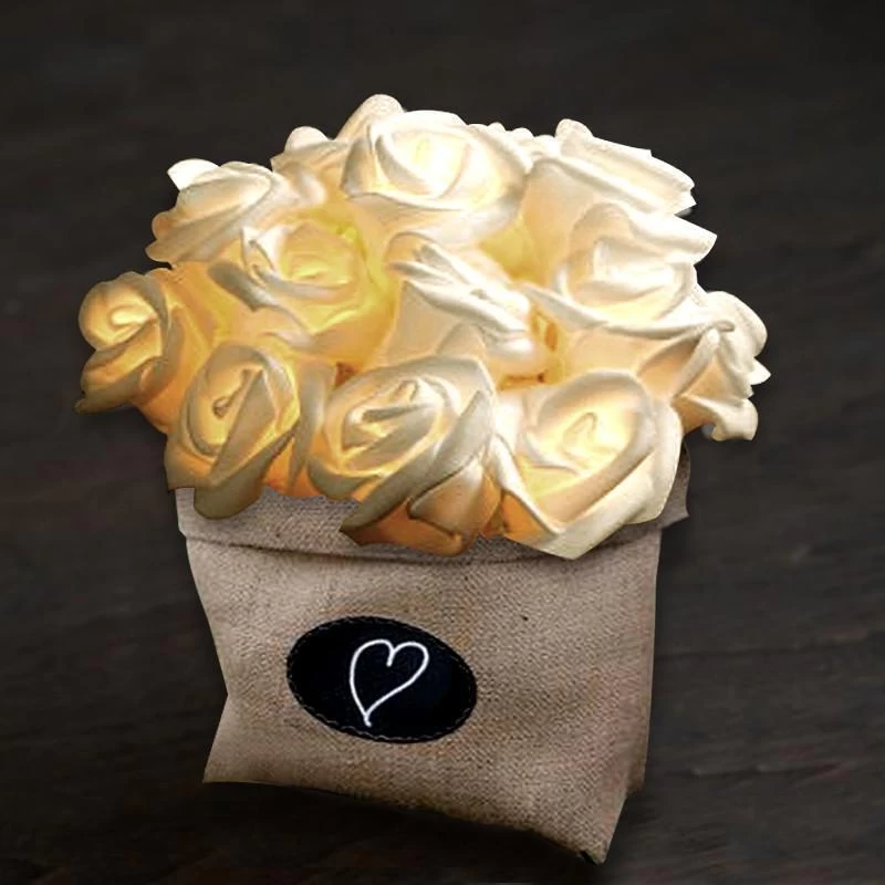 108 In Clear LED Rose Flowers Fairy Lights For Backdrops - Image 4