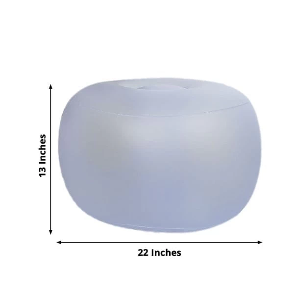 13x22 In Air Candy Inflatable Light Up Ottoman Battery Operated LED Furniture - Image 8