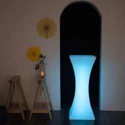 18x43 In Cordless Light Up Cocktail Table Rechargeable LED Furniture