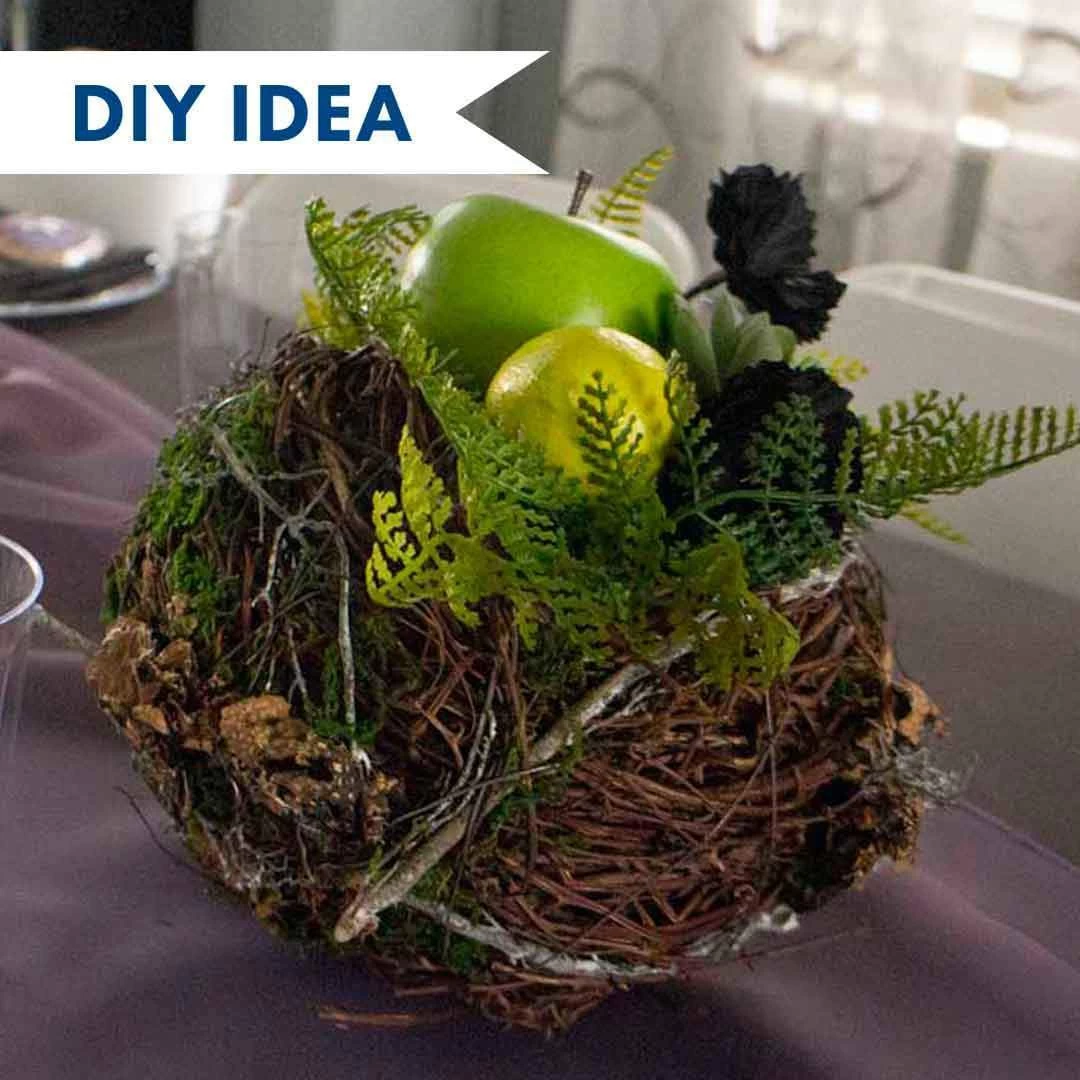 2 Brown And Green Natural Moss Bird Nest Planter Boxes Centerpieces - Image 8