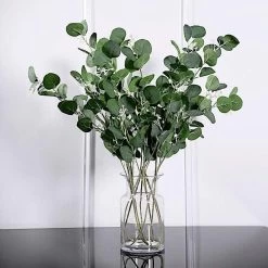 2 Green 40 In Artificial Eucalyptus Leaves Sprays Stems