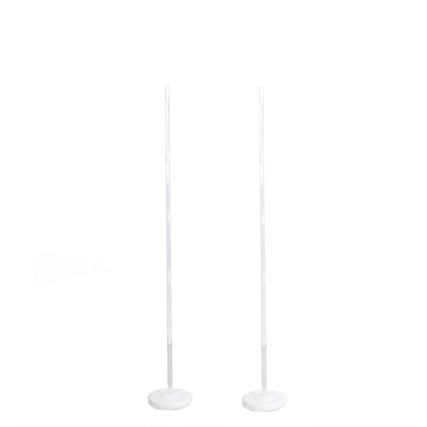 2 Pcs 5 Ft White Balloon Columns Stands Kit Set - Image 2